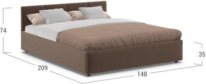 Кровать двуспальная Прима 140х200 Модель 1200